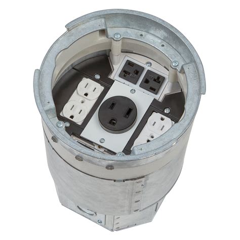 concrete electrical outlet box|round recessed floor outlet.